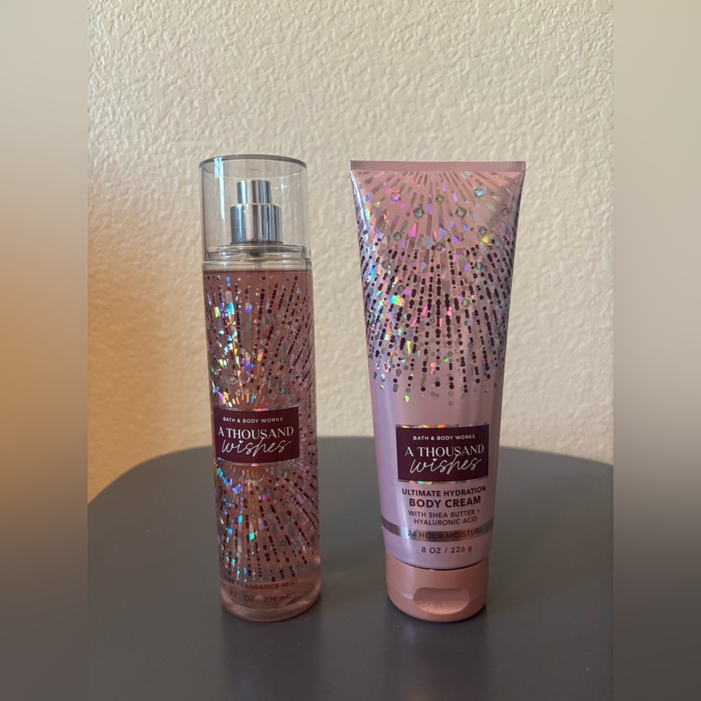 Bath & Body Works A Thousand Wishes Body Cream and Fragrance Mist Set - Pink